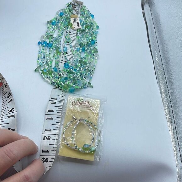 NWT Calypso Studio’s Ocean Carnival necklace & earrings. - Picture 7 of 8